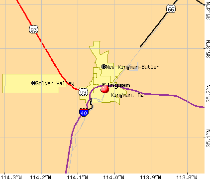 Kingman, AZ map