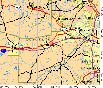 Douglasville, GA map