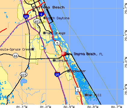 New Smyrna Beach, FL map