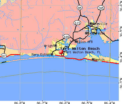 Fort Walton Beach, FL map