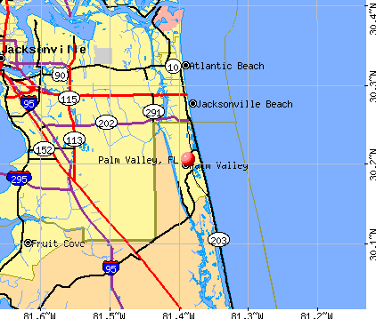 Palm Valley, FL map