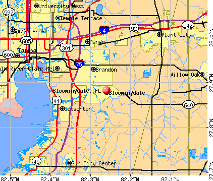 Bloomingdale, FL map