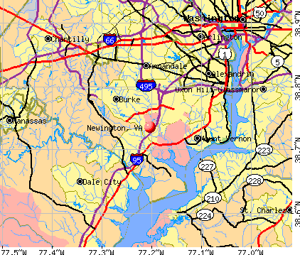 Newington, VA map