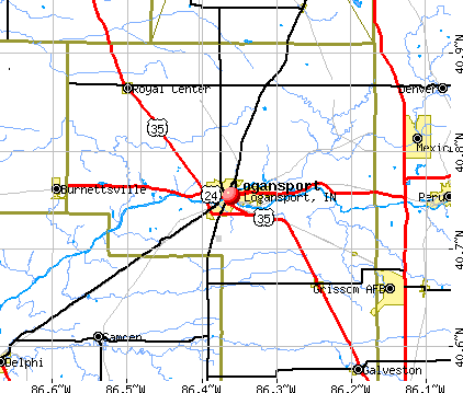 Logansport, IN map