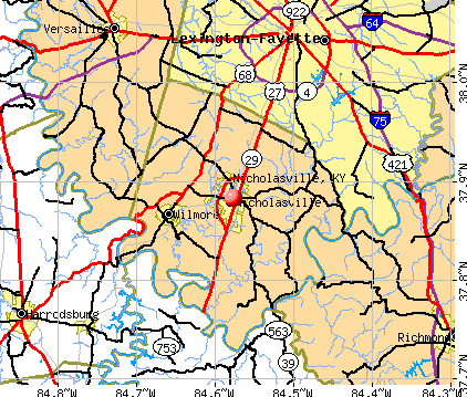 Nicholasville, KY map