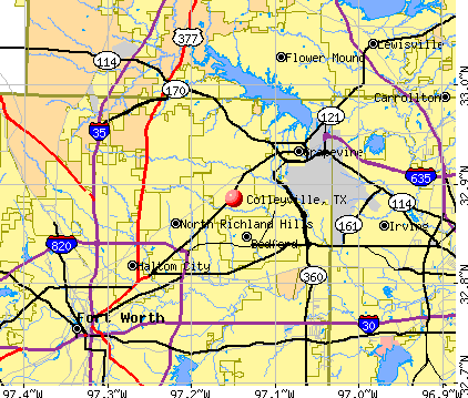 Colleyville, TX map