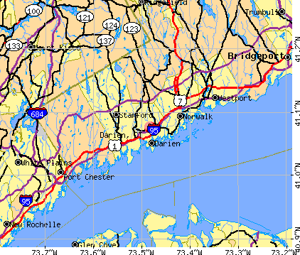 Darien, CT map