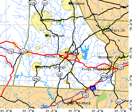 Shelby, NC map