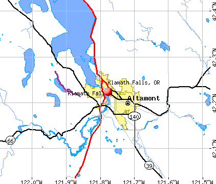 Klamath Falls, OR map