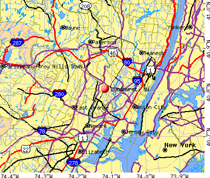 Lyndhurst, NJ map