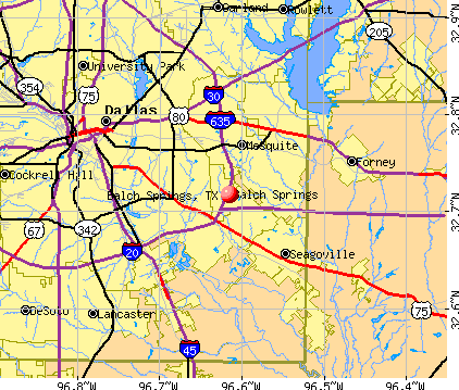 Balch Springs, TX map
