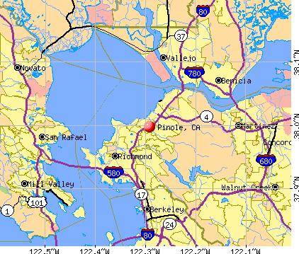 Pinole, CA map