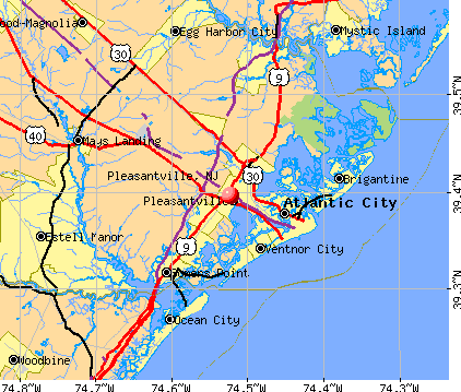 Pleasantville, NJ map
