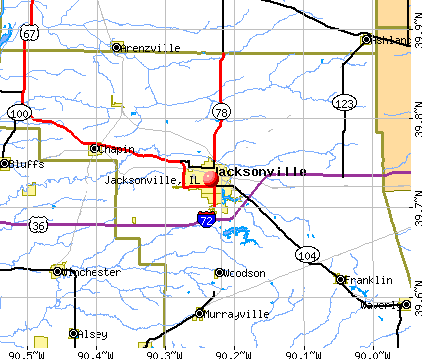 Jacksonville, IL map