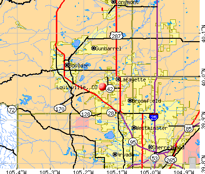 Louisville, CO map