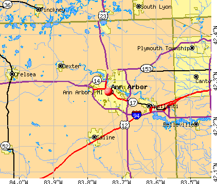 Ann Arbor, MI map