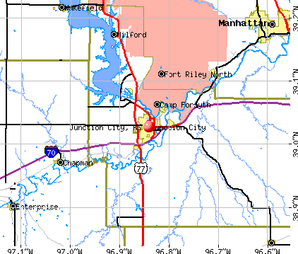 Junction City, KS map