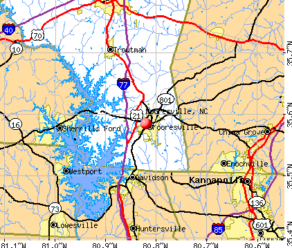 Mooresville, NC map