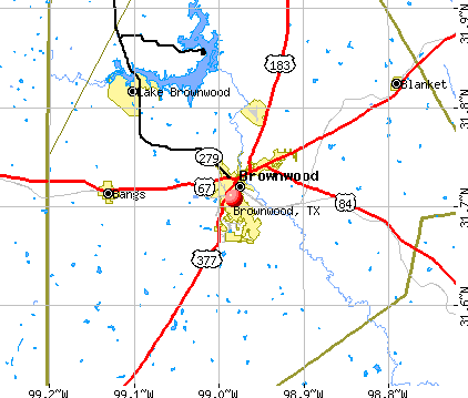 Brownwood, TX map