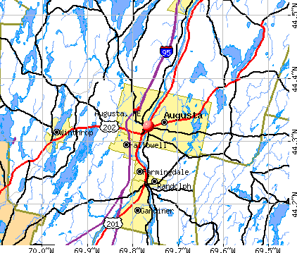 Augusta, ME map