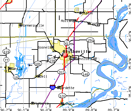 Blytheville, AR map