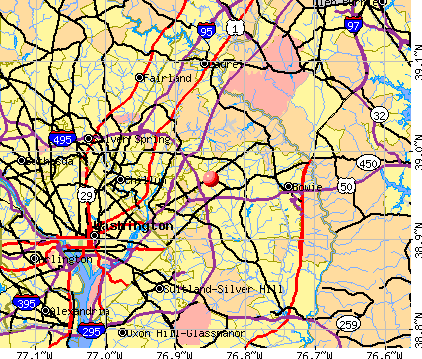 Lanham-Seabrook, MD map