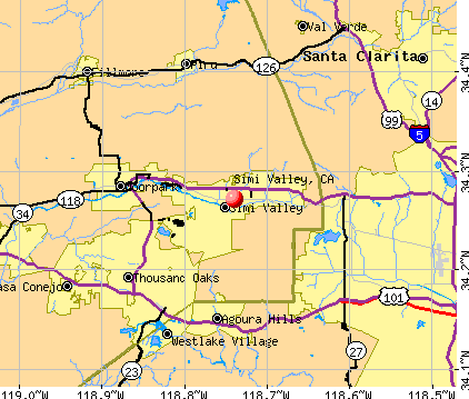 Simi Valley, CA map