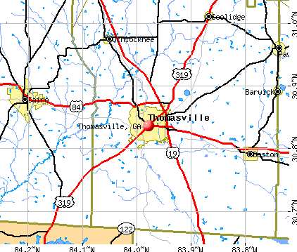 Thomasville, GA map