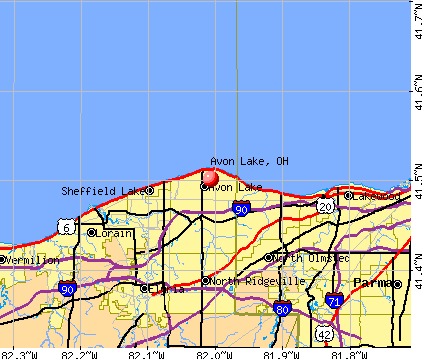 Avon Lake, OH map