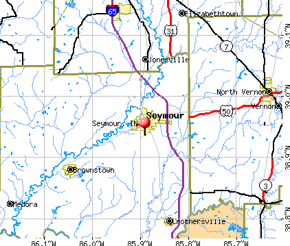 Seymour, IN map