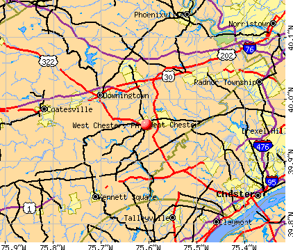 West Chester, PA map