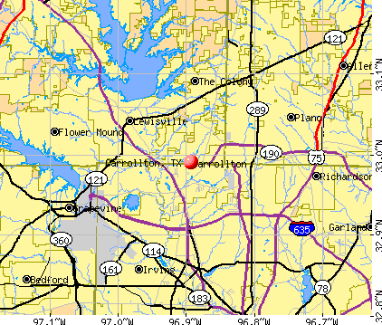 Carrollton, TX map