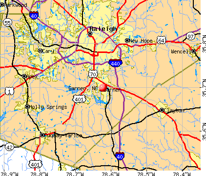 Garner, NC map