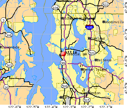 map of seattle wa Seattle Washington Map With Cities Map Of The World