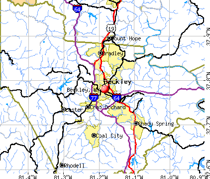 Beckley, WV map