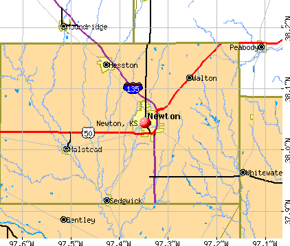Newton, KS map