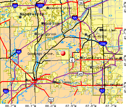 Goodings Grove, IL map
