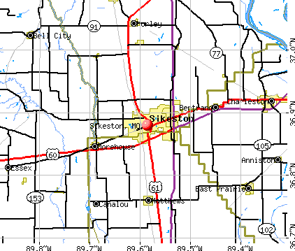 Sikeston, MO map