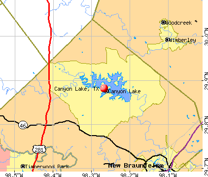 Canyon Lake, TX map