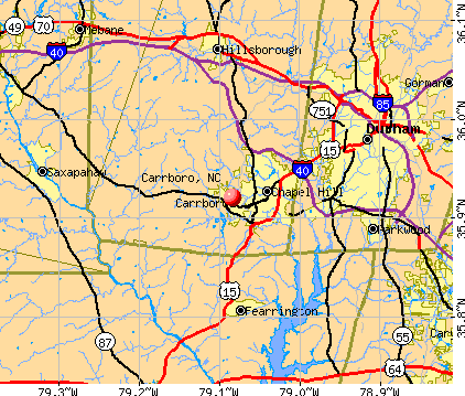 Carrboro, NC map