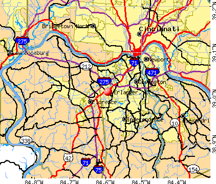 Erlanger, KY map