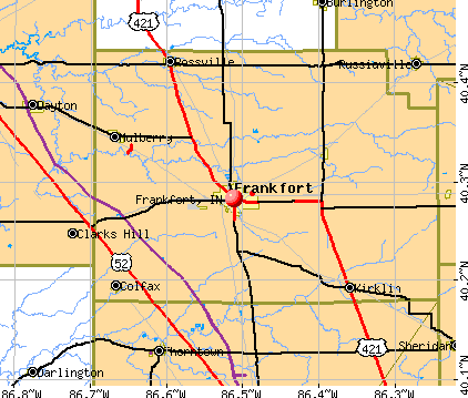 Frankfort, IN map