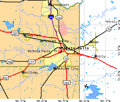 Wichita Falls, TX map