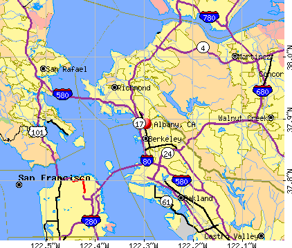 Albany, CA map