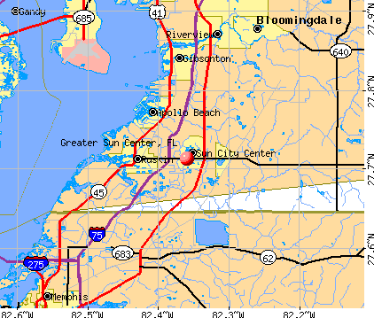 Greater Sun Center, FL map