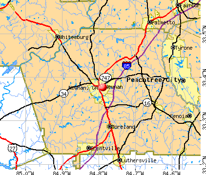 Newnan, GA map