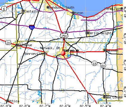 Norwalk, OH map