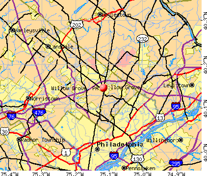 Willow Grove, PA map