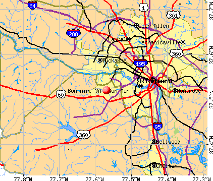 Bon Air, VA map