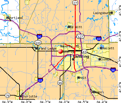Waverly, MI map